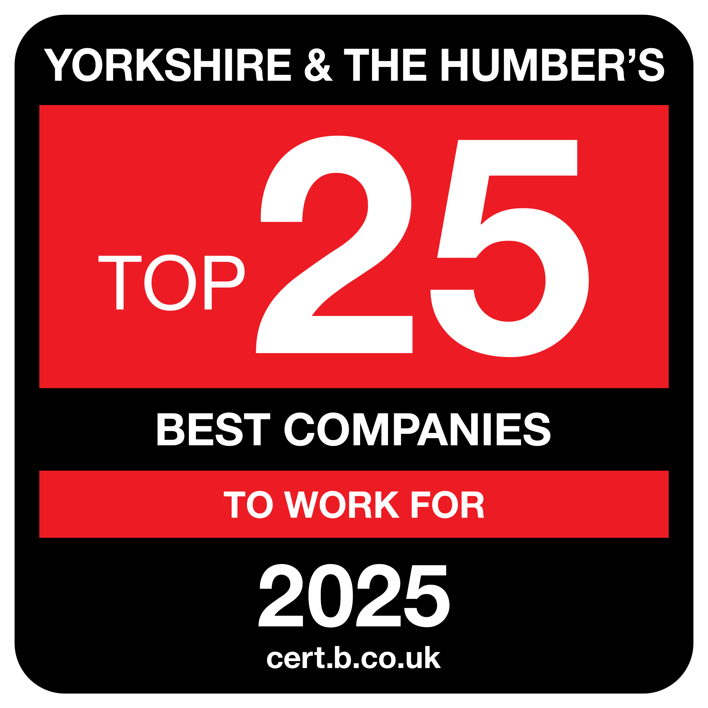 Best Companies — Yorkshire & the Humber's Top 25 to work for 2025